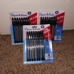 3 Packs Papermate Ink Joy Ball Point Pens 24 Total